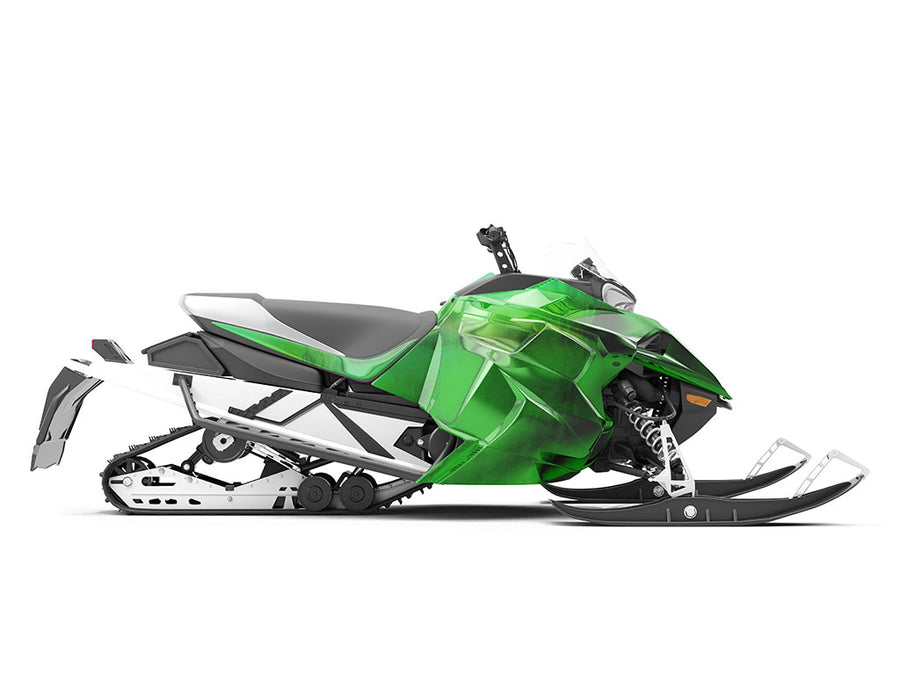 Rwraps Holographic Chrome Green Neochrome Do-It-Yourself Snowmobile Wraps