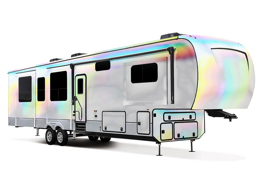 Rwraps Holographic Chrome Silver Neochrome (Matte) Do-It-Yourself 5th Wheel Travel Trailer Wraps