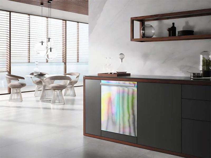 Rwraps™ Holographic Chrome Silver Neochrome (Matte) Wrapped Dishwasher Example