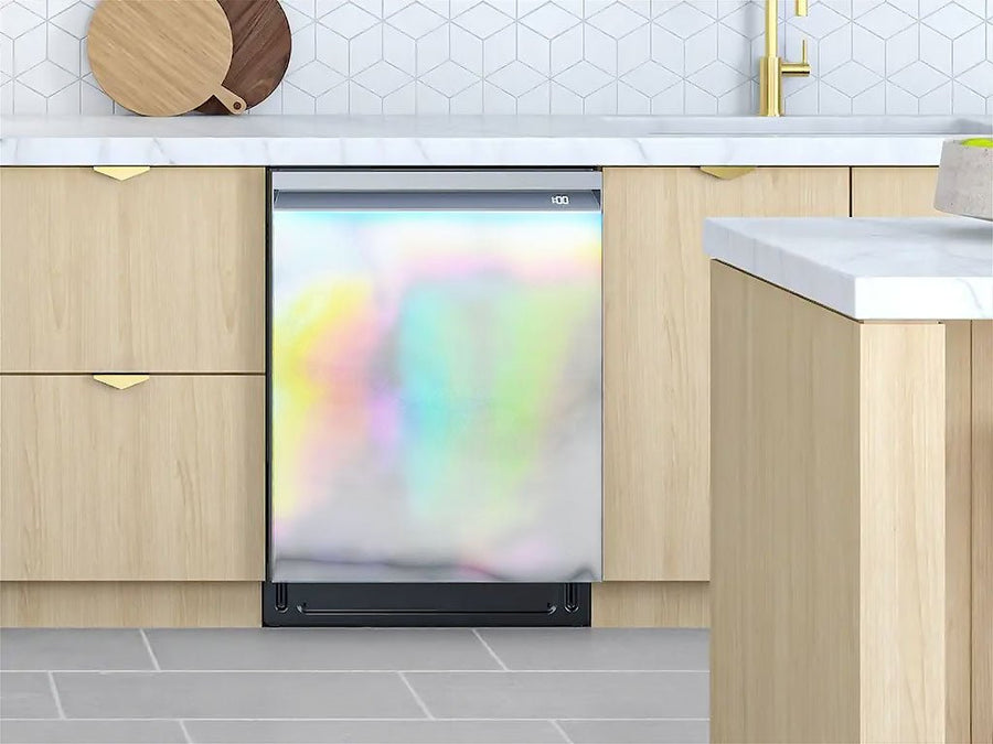 Rwraps™ Holographic Chrome Silver Neochrome (Matte) Custom Dishwasher Cover