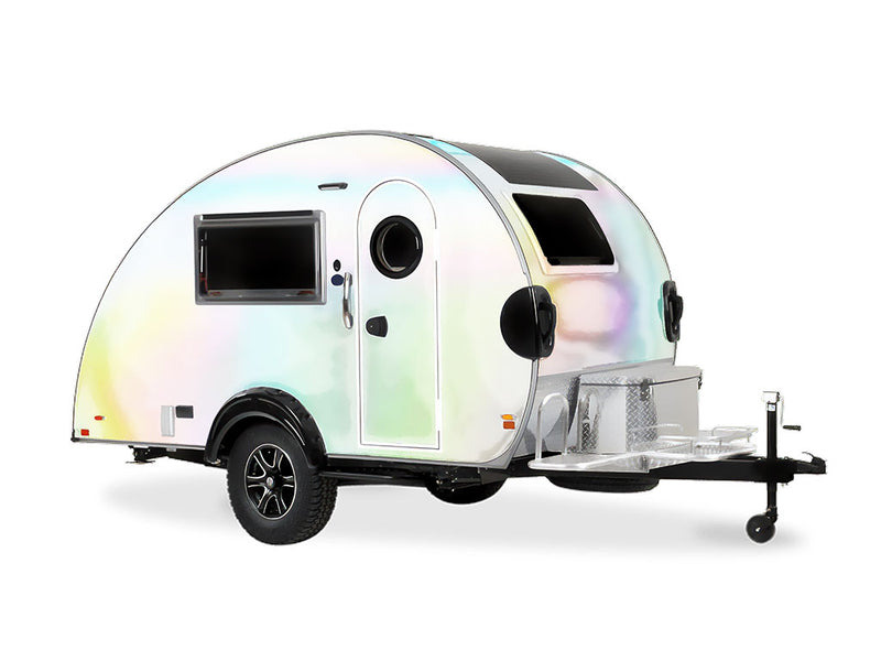 Rwraps Holographic Chrome Silver Neochrome (Matte) DIY Tear Drop Trailer Wraps
