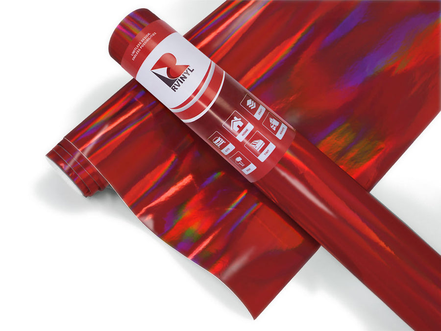 Red Holographic Chrome Rwraps Color Film Wrap