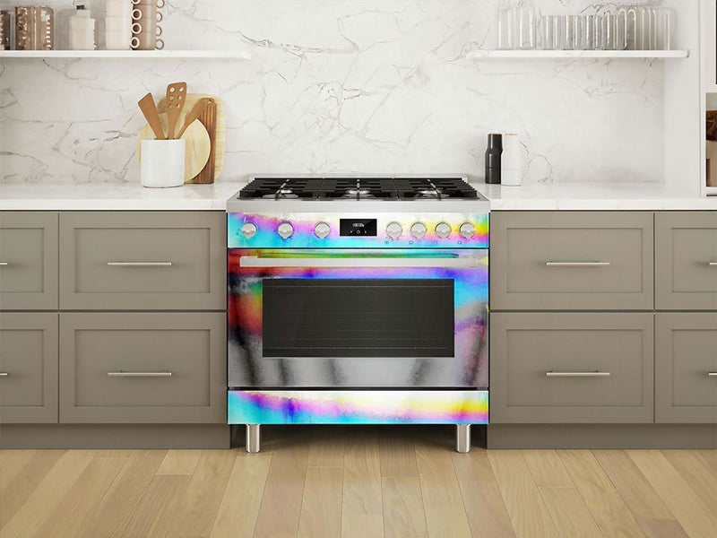 Rwraps™ Holographic Chrome Silver Neochrome Oven Wraps