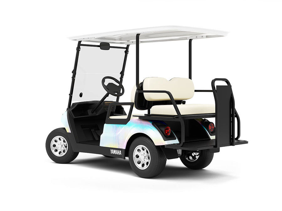 Rwraps Holographic Chrome Silver Neochrome Golf Cart Vinyl Wraps