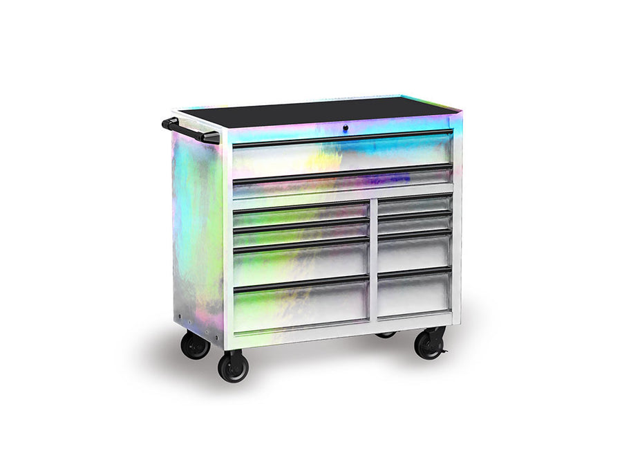 Rwraps™ Holographic Chrome Silver Neochrome Tool Cabinet Wraps
