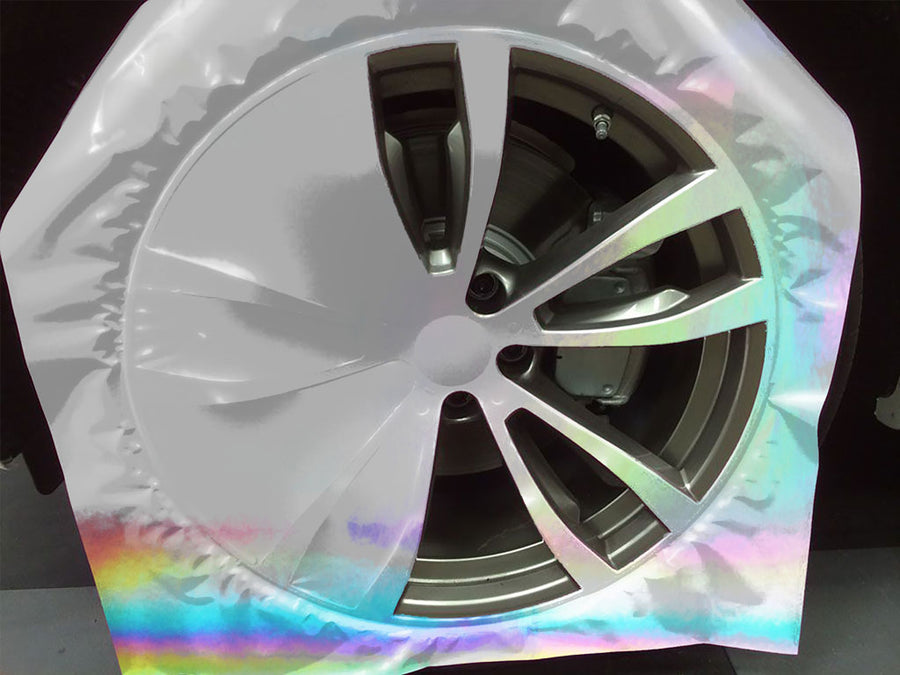 Rwraps™ Holographic Chrome Silver Neochrome Custom Wheel Installation Process