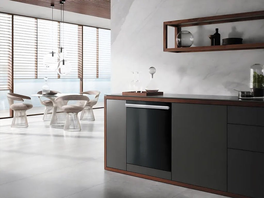 Rwraps™ Leather Black Wrapped Dishwasher Example