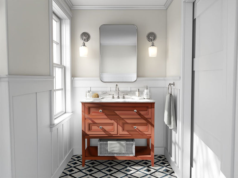 Rwraps Matte Chrome Bronze DIY Bathroom Cabinet Wraps