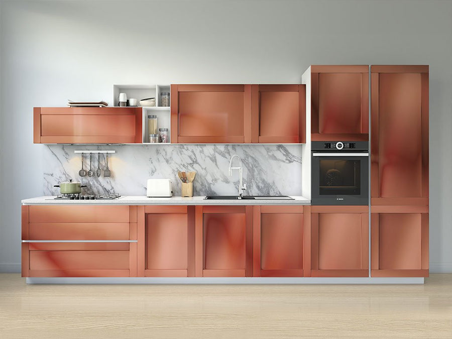 Rwraps™ Matte Chrome Bronze Kitchen Cabinet Wraps