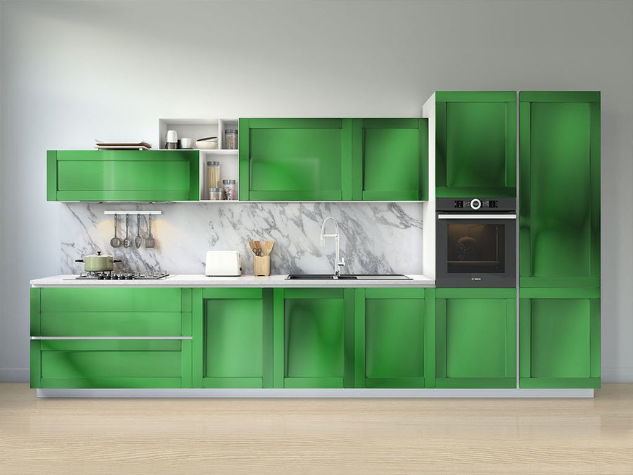 Rwraps™ Matte Chrome Green Kitchen Cabinet Wraps