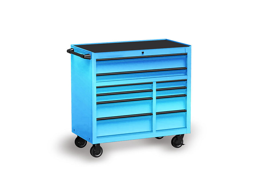 Rwraps™ Matte Chrome Light Blue Tool Cabinet Wraps