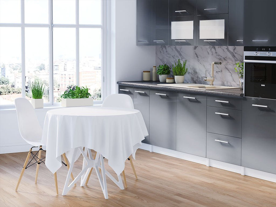 Rwraps Matte Chrome Dark Gray Fog (Metallic) DIY Kitchen Cabinet Wraps