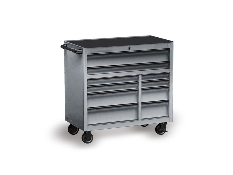 Rwraps™ Matte Chrome Dark Gray Fog (Metallic) Tool Cabinet Wraps