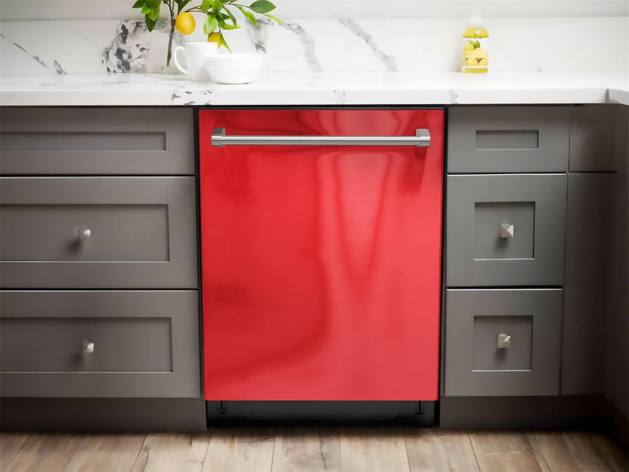 Rwraps™ Matte Chrome Red Dishwasher Wraps