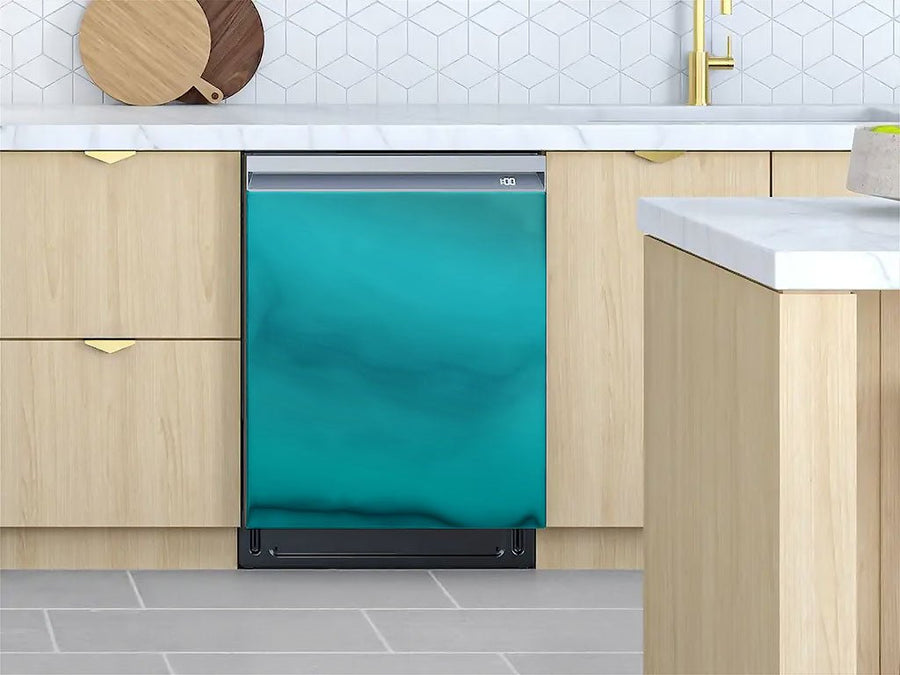Rwraps™ Matte Chrome Teal Custom Dishwasher Cover