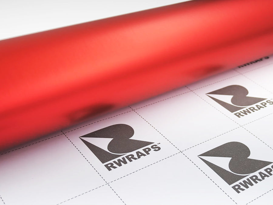 Rwraps Matte Red Chrome Vinyl Film~Rwraps Matte Red Chrome Vinyl Roll~1