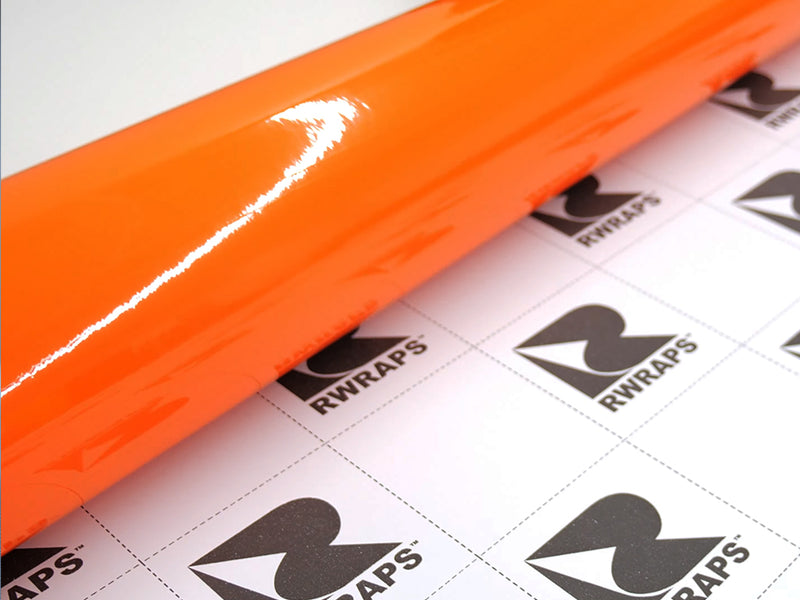 Rwraps Hyper Gloss Orange Film~Rwraps Hyper Gloss Orange Vinyl Roll~1