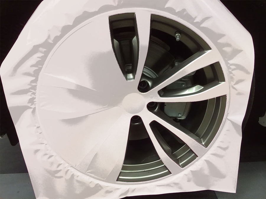 Rwraps™ Pearlescent Satin White Custom Wheel Installation Process