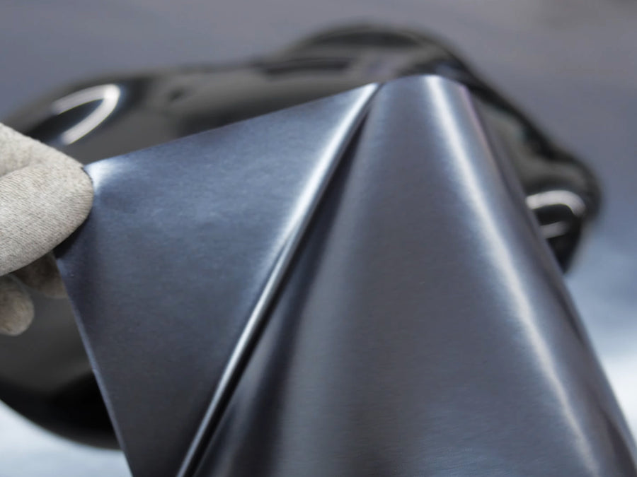 Satin Metallic Deep Gray Film~Satin Metallic Deep Gray Vinyl Liner~1