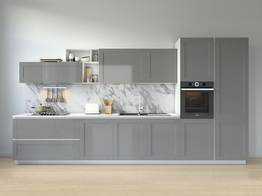 Rwraps™ Satin Metallic Gray Kitchen Cabinet Wraps