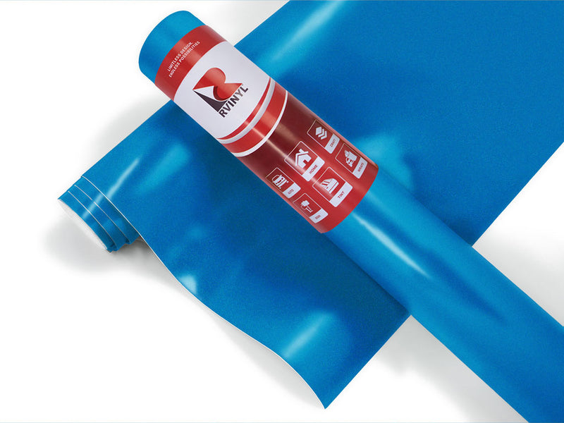 Rwraps Satin Metallic Ocean Blue Van Wrap Color Film