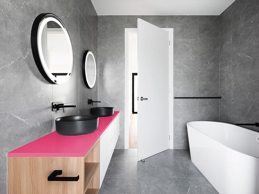 Rwraps™ Satin Metallic Pink Bathroom Countertop Wraps