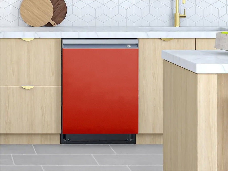 Rwraps™ Satin Metallic Red Custom Dishwasher Cover