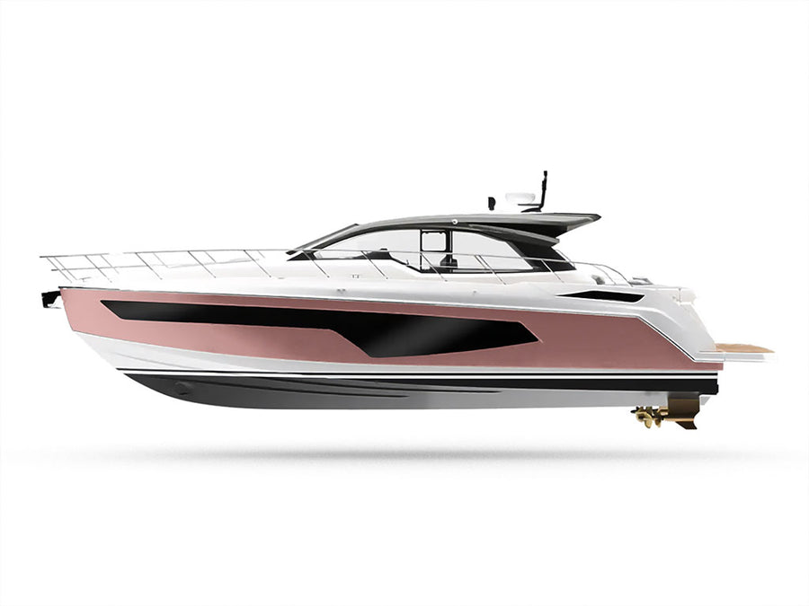 Rwraps Satin Metallic Rose Gold Customized Yacht Boat Wrap