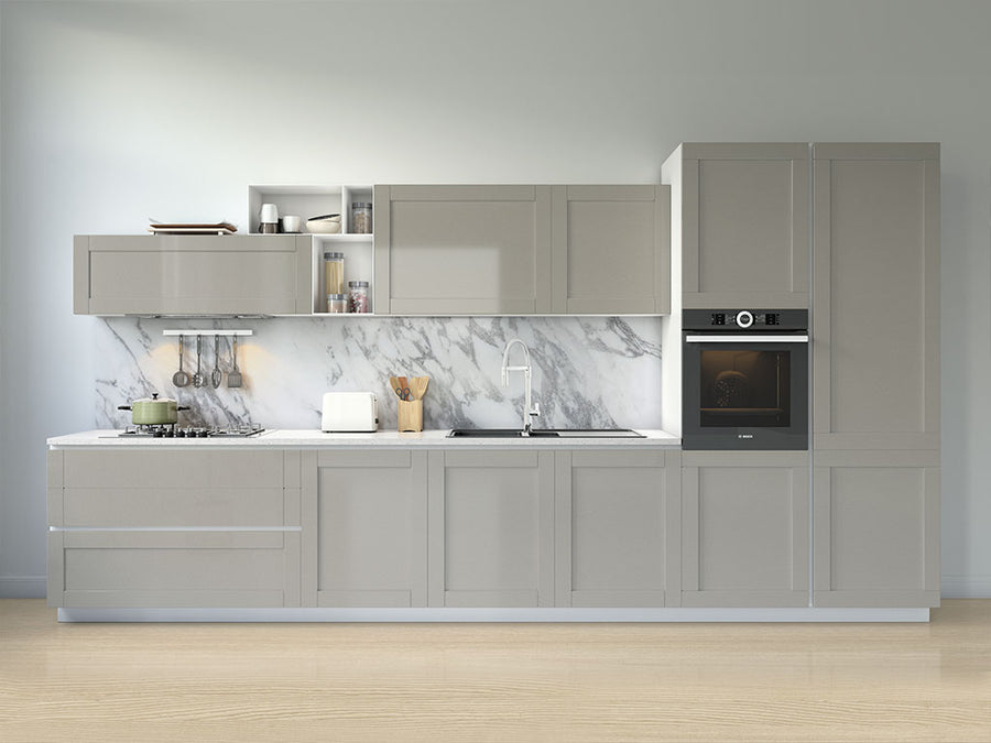 Rwraps™ Satin Metallic Silver Kitchen Cabinet Wraps