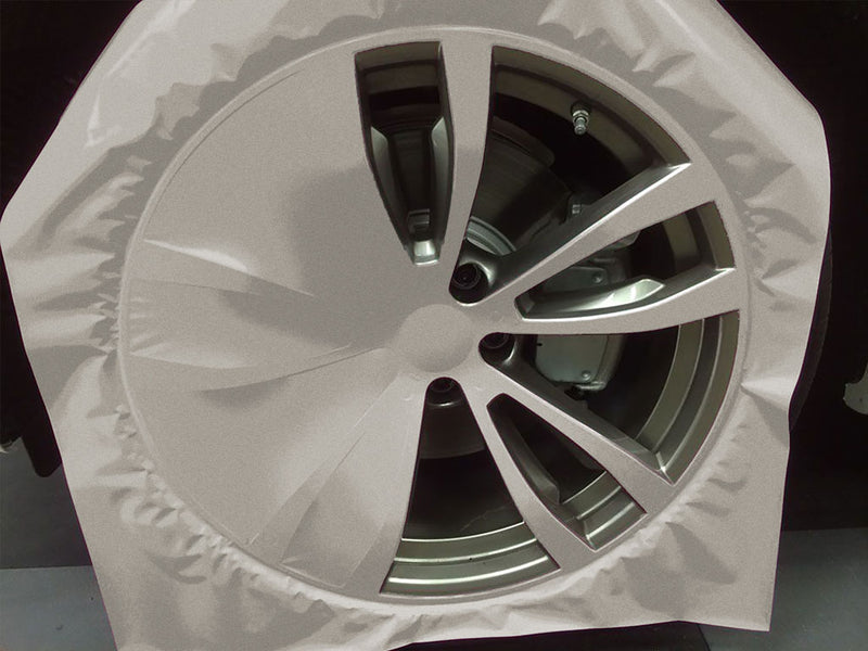 Rwraps™ Satin Metallic Silver Custom Wheel Installation Process