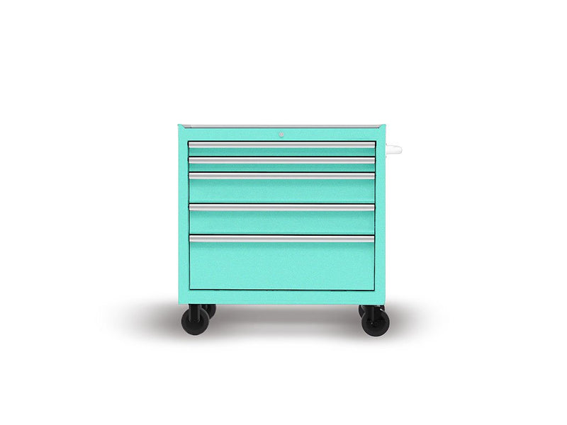 Rwraps Satin Metallic Turquoise DIY Tool Cabinet Wraps
