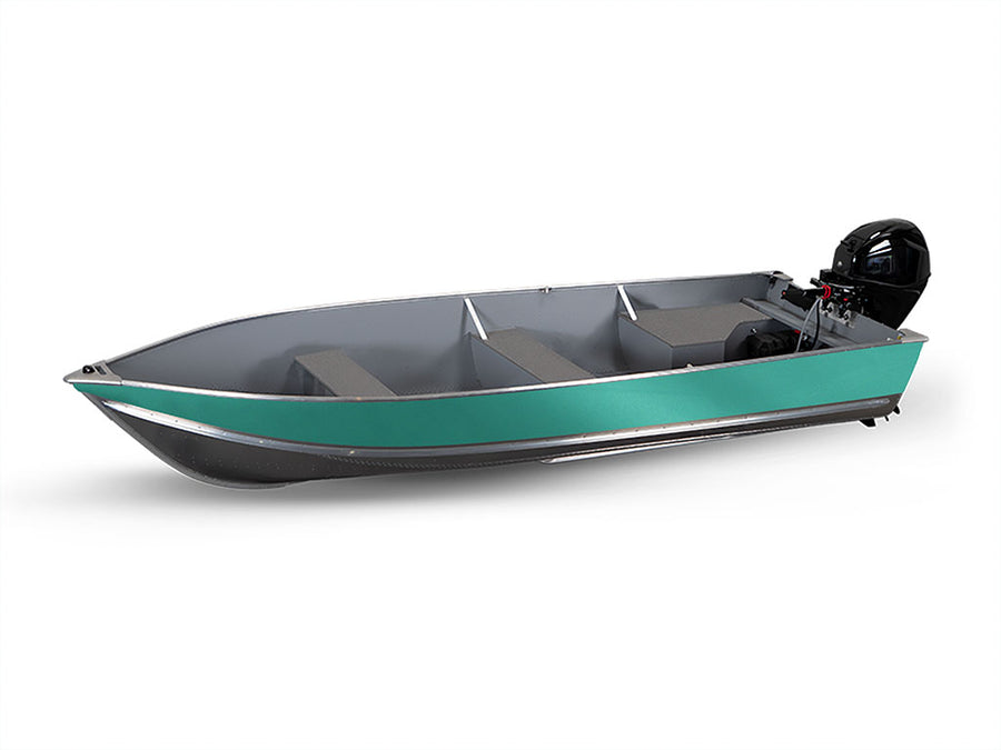 Rwraps Satin Metallic Turquoise Pontoon Vinyl Film Wraps