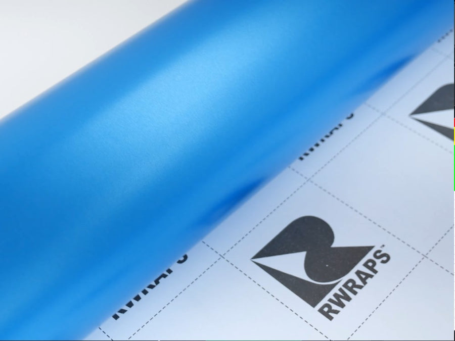 Rwraps Satin Ocean Blue Metallic Vinyl Film