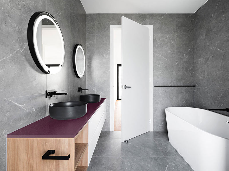 Rwraps™ Velvet Purple Bathroom Countertop Wraps