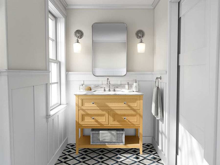 Rwraps Velvet Yellow DIY Bathroom Cabinet Wraps