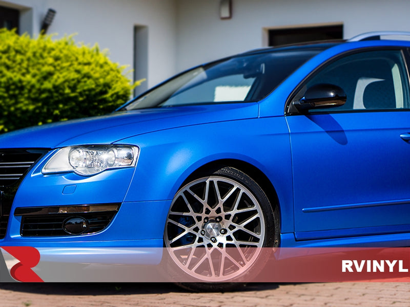 3M 2080 Series Satin Perfect Blue Driver Side Close up Wrap