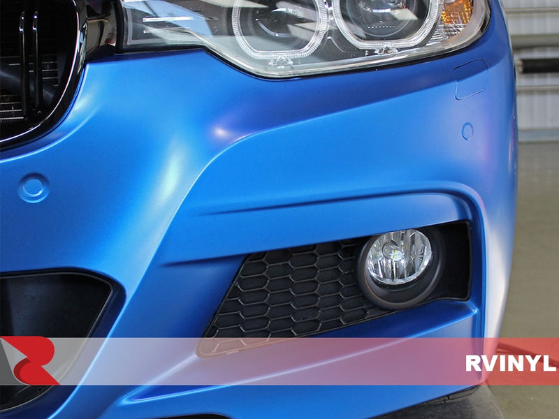 3M 2080 Series Satin Perfect Blue Closeup Headlight Wrap