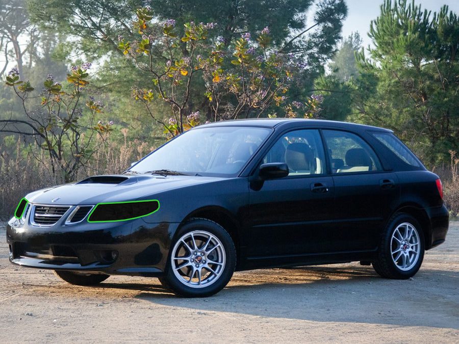 saab 9-2x 2006-2006 Headlight Tint Location