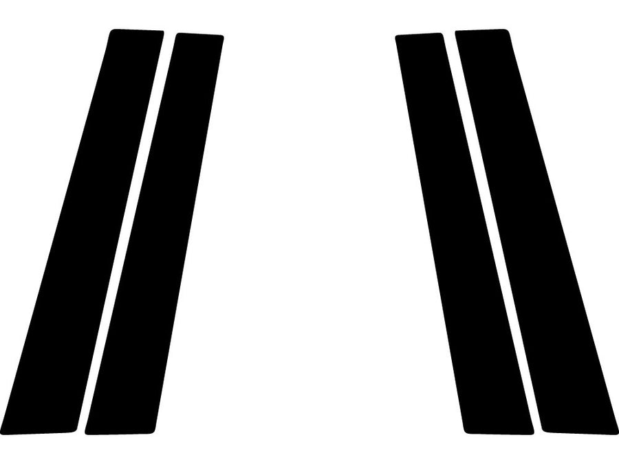 saab 9-5 2006-2010 (wagon) Brushed Aluminum Black Pillar Trim Diagram