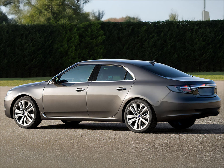 saab 9-5 2011-2011 (sedan) Brushed Aluminum Black Pillar Trim