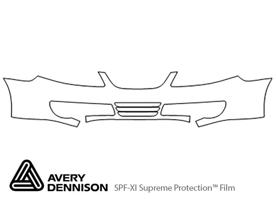 9-5. Avery Dennison Clear Bra Bumper Precut PPF Diagram
