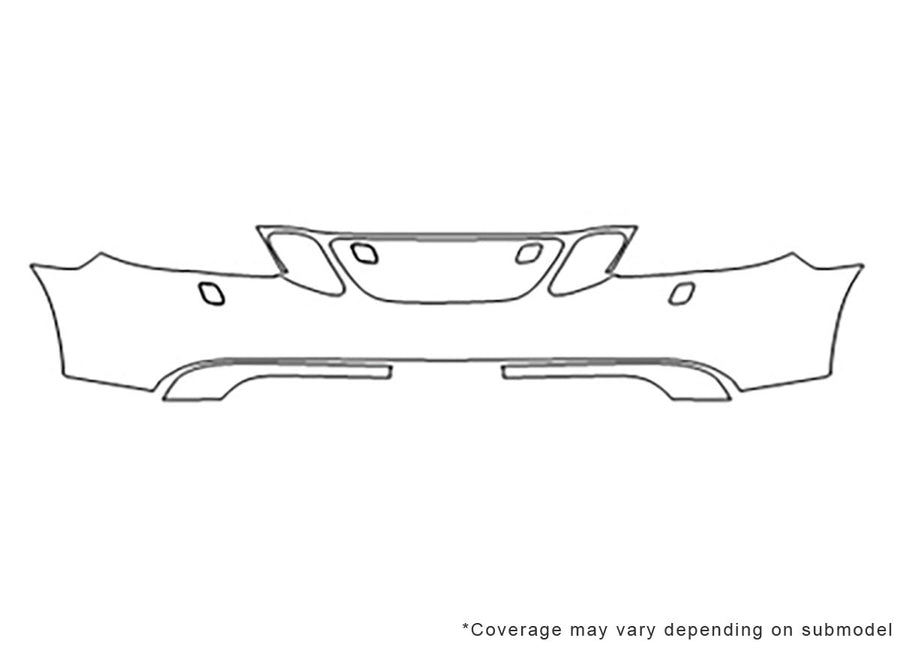 9-7x Avery Dennison Clear Bra Bumper Precut PPF Diagram