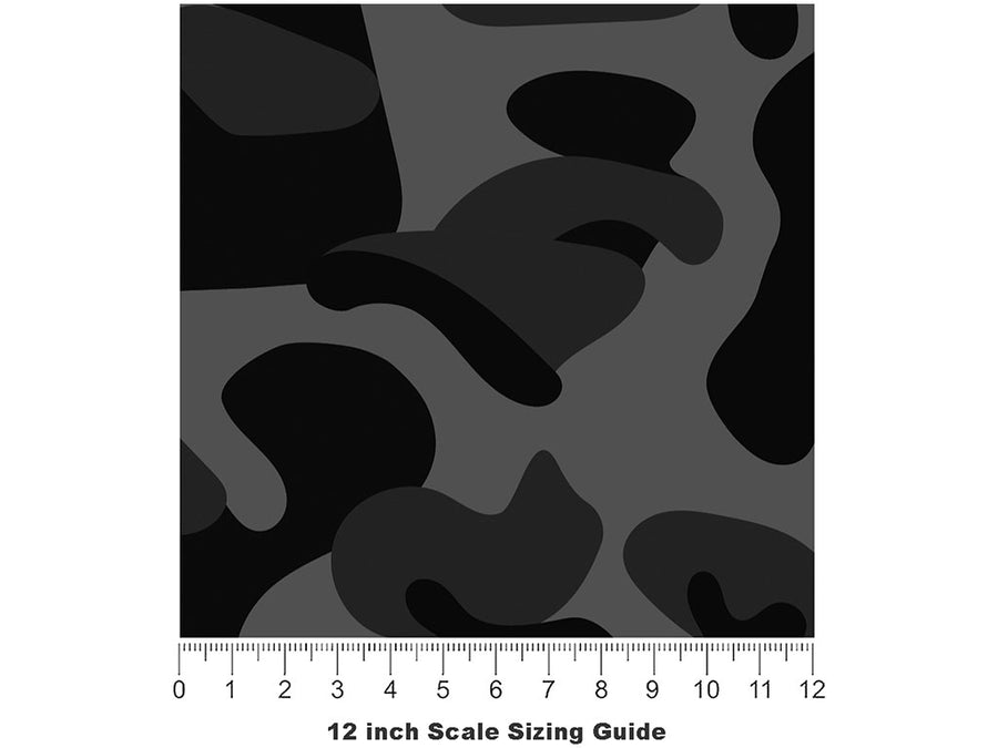 Sable Woodland Camouflage Vinyl Film Pattern Size 12 inch Scale~Rwraps Sable Woodland Camouflage Sizing Chart~3