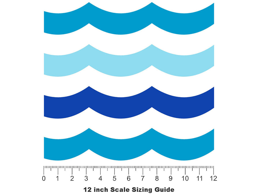 Safe Waters Water Vinyl Film Pattern Size 12 inch Scale~Rwraps Safe Waters Water Sizing Chart~2