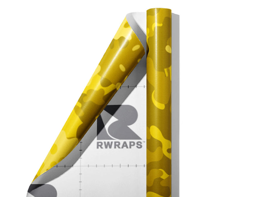 Saffron Veil Camouflage Wrap Film Sheets~Rwraps Series 914 Saffron Veil Camouflage Scrolled Sheet~3