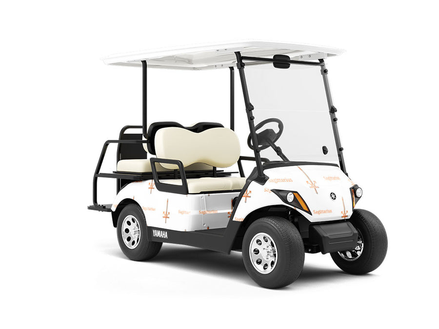Sagittarius Swords Astrology Wrapped Golf Cart