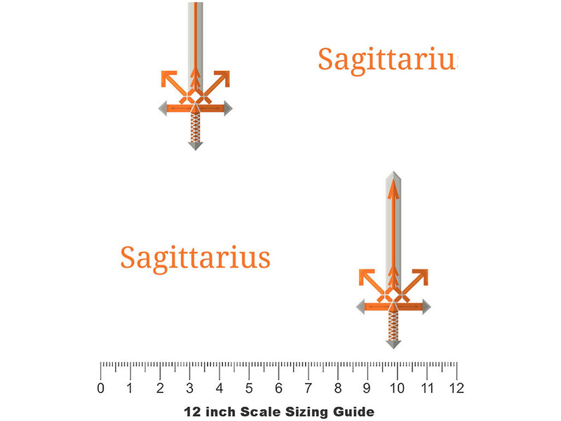 Sagittarius Swords Astrology Vinyl Wrap Pattern~Rwraps Sagittarius Swords Astrology Sizing Chart~2