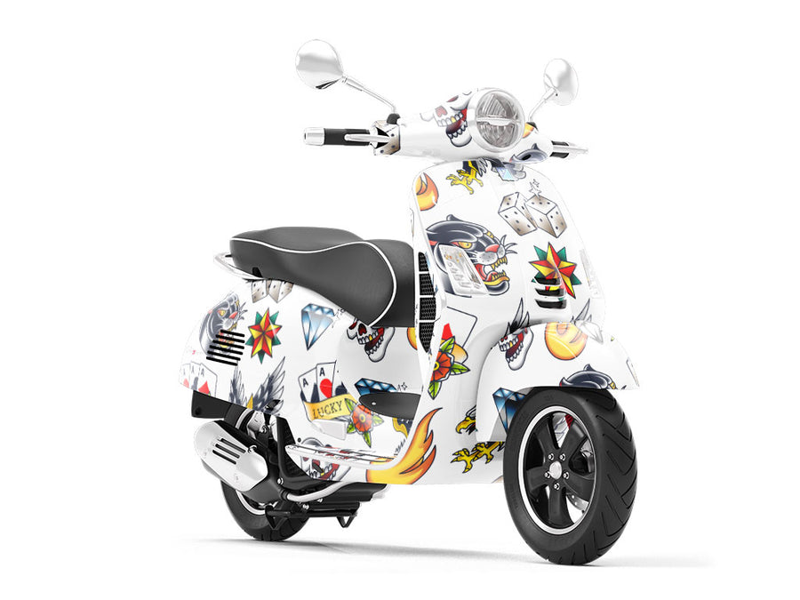 Sailor Style Tattoo Vespa Scooter Wrap Film