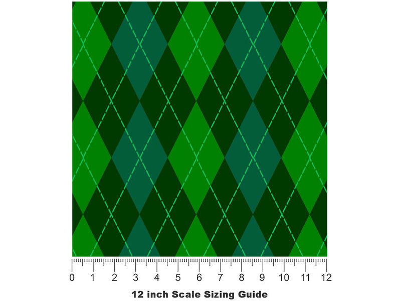 Salad for Lunch Argyle Vinyl Film Pattern Size 12 inch Scale~Rwraps Salad for Lunch Argyle Sizing Chart~2