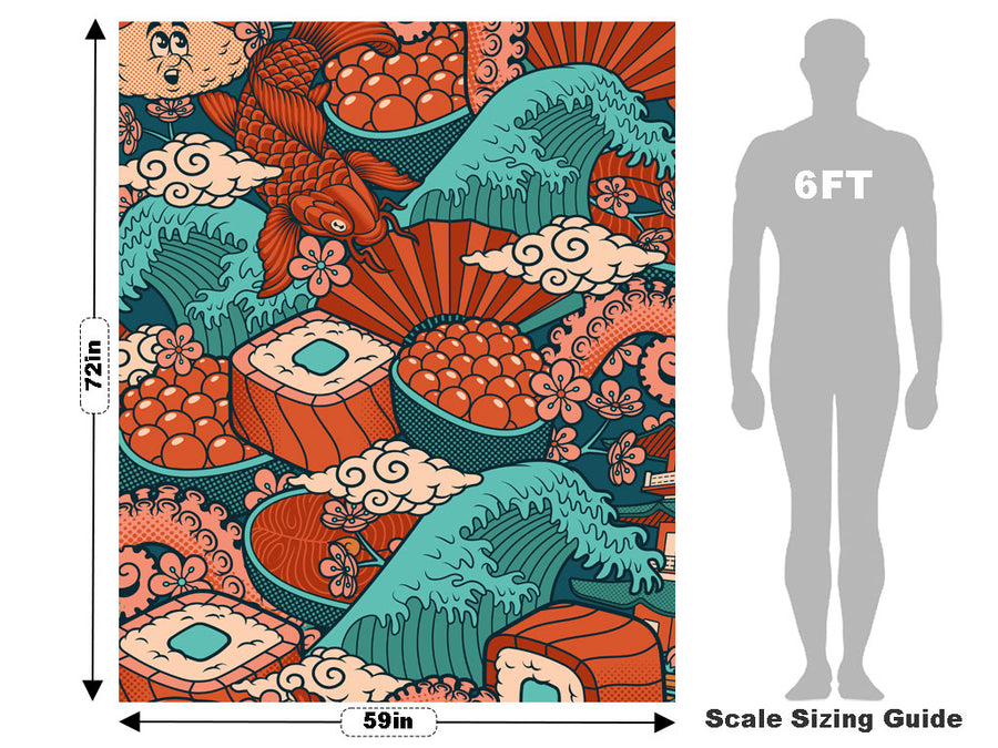 Salmon Eggs Food Vehicle Wrap Scale~Rwraps Series 914 Salmon Eggs Food Measurements~1